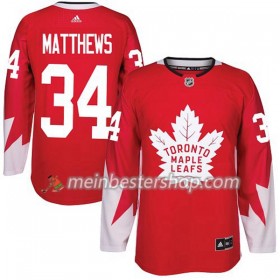 Toronto Maple Leafs Auston Matthews 34 Adidas 2017-2018 Rot Alternate Trikot Authentic - Herren